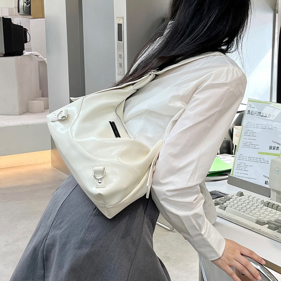 ZLLKL 2025 This year's popular bag women trendy lazy style Spice Girl soft leather shoulder bag crossbody tote bag niche design