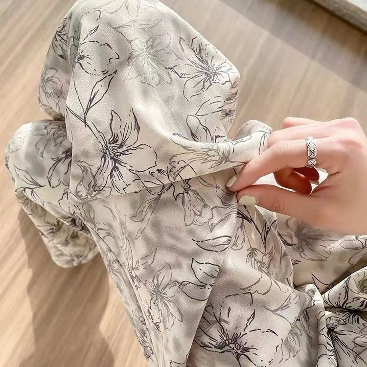 ZllKl Ice Silk Plaid Casual Pants Women's Summer Thin Cool Women's Lantern Pants Large Cropped Casual Harem Tappered Pants