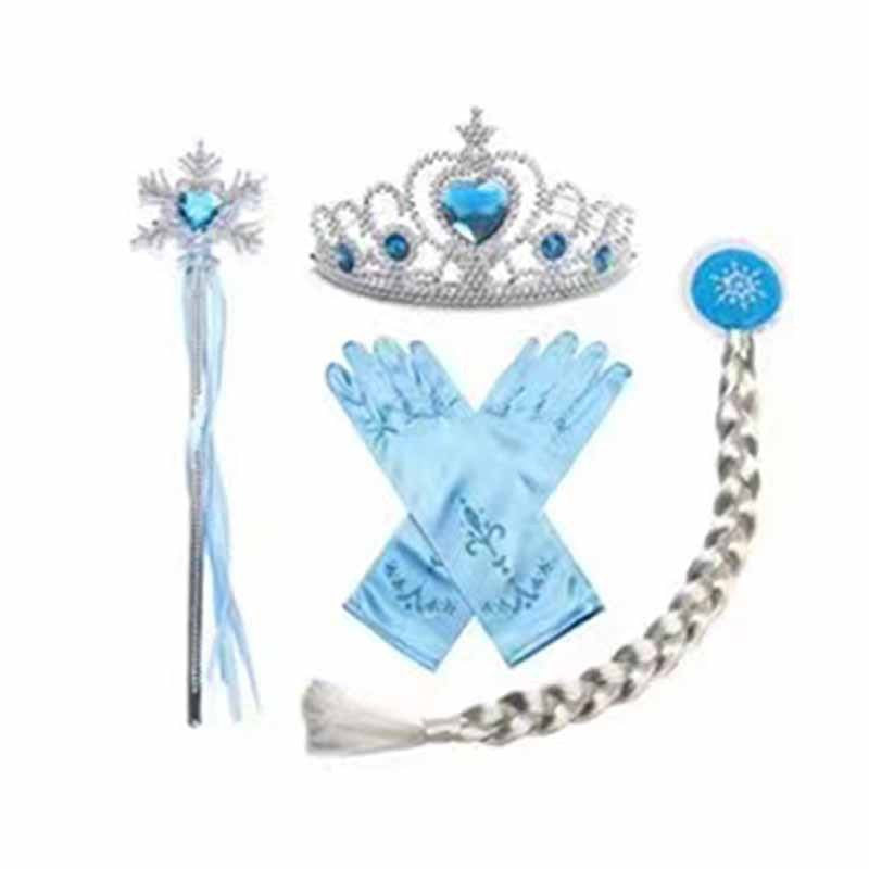 ZllKl Frozen Princess Dress Girls Sequins Skirt Aisha Children's Children's Day Performance Summer Long-Sleeve Tail Skirt