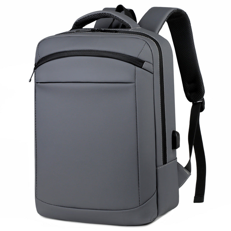 2025 new business backpack versatile men's anti-splashing computer backpack men's leather film large-capacity student schoolbag