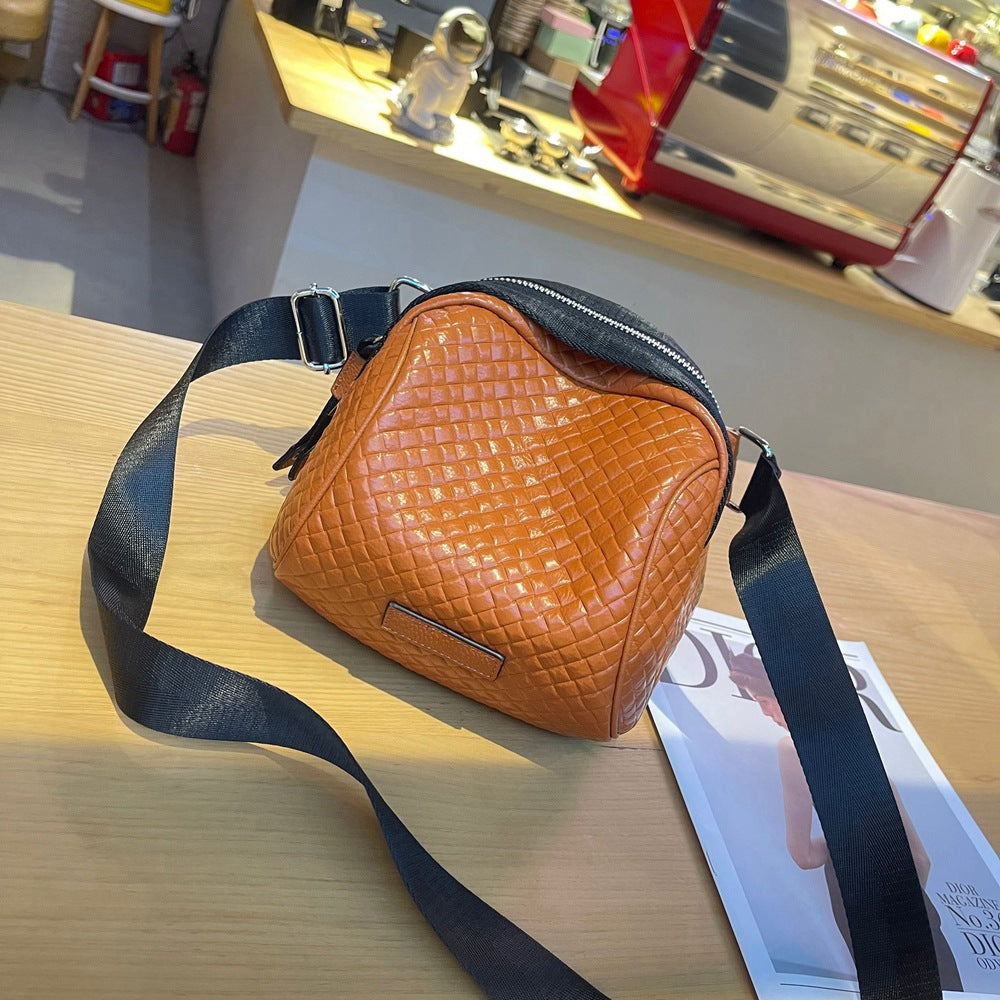 Internet celebrity live soft leather shell bag new versatile New genuine leather women's bag first layer cowhide shoulder messenger bag 6621