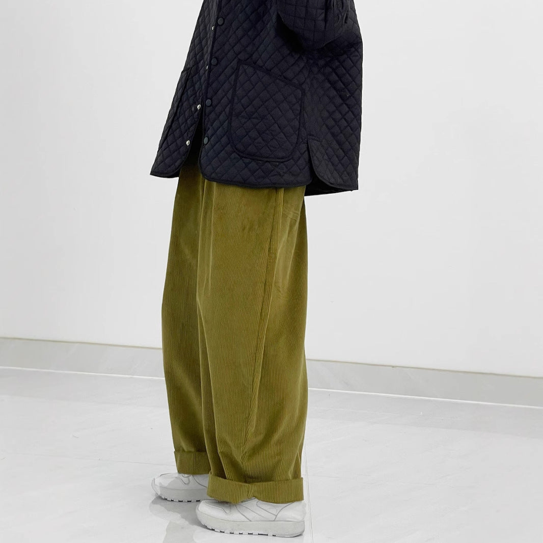 Autumn and winter women's pants women's corduroy radish pants casual Japanese retro loose wide-leg bloomers 221131