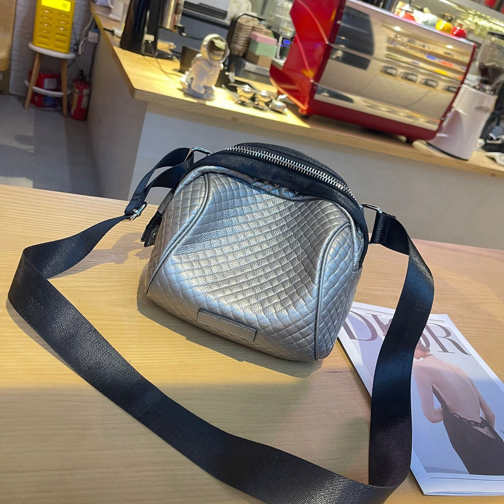 Internet celebrity live soft leather shell bag new versatile New genuine leather women's bag first layer cowhide shoulder messenger bag 6621