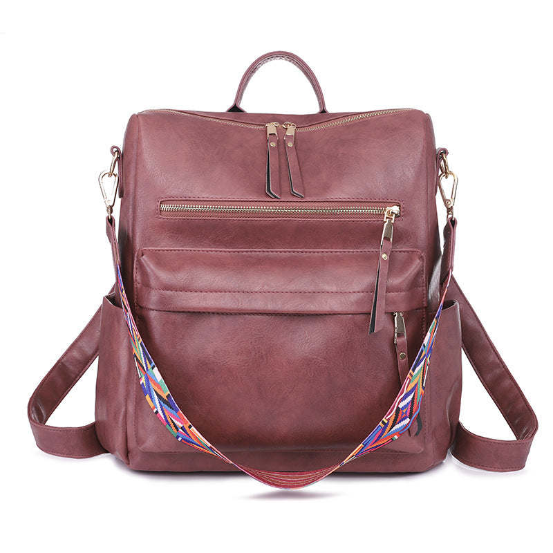 2025 2025 new backpack cute female PU retro home mommy bag, backpack large capacity, girls backpack