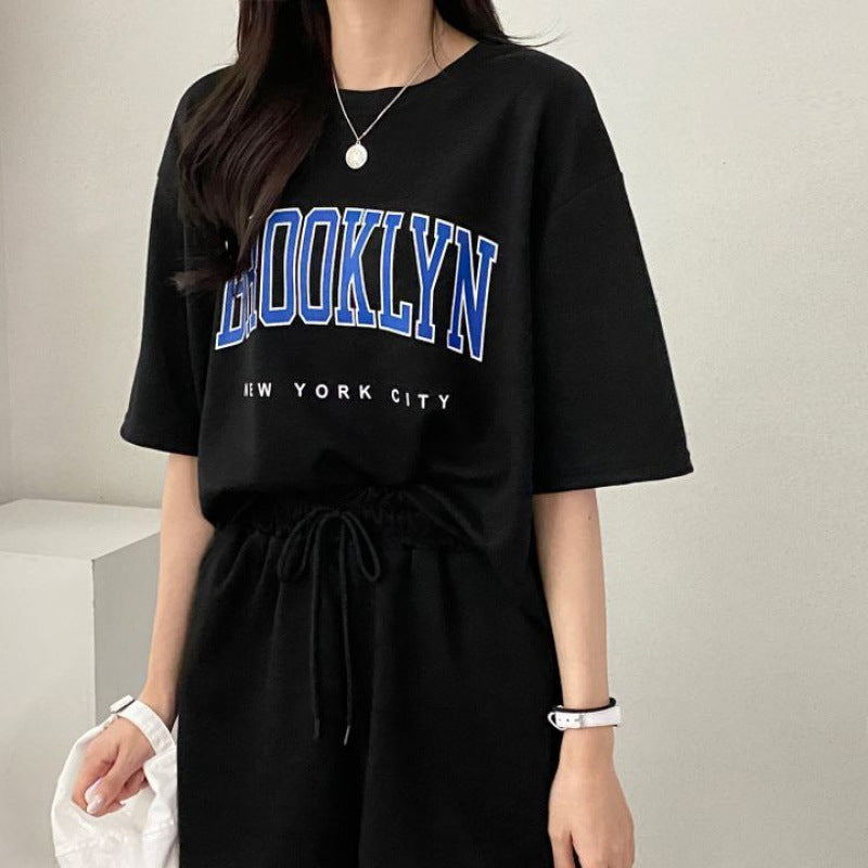 ZllKl Manufacturer wholesale wholesale 100% short-sleeved shorts women's two-piece suit women's new summer fashion casual transportation