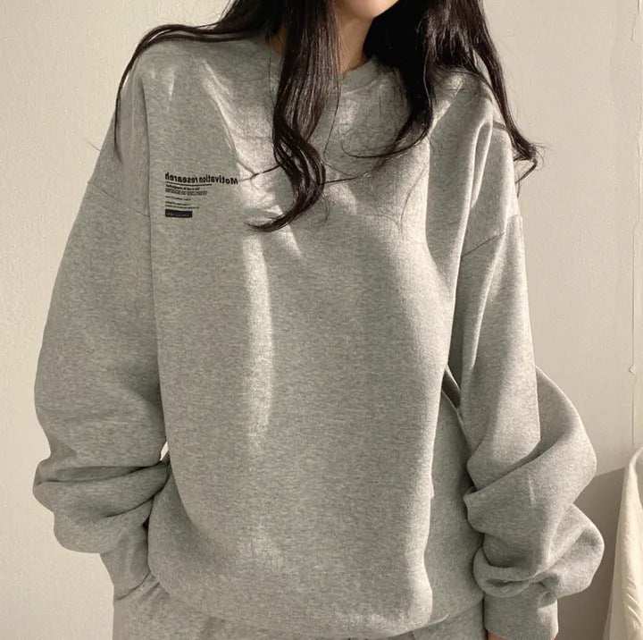 ZLLKL 2025 Sweater women's 2025n oversize large size loose trendy brand pack fleece thickened new women's spring autumn and winter thin
