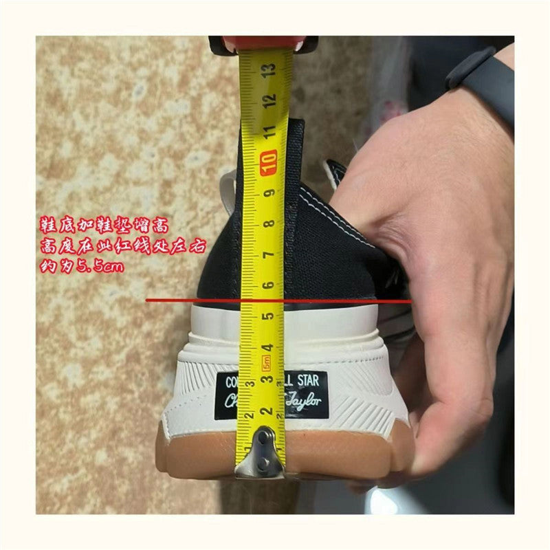 ZllKl Putian Pure Original Allstar Canvas Shoes 100 Th Anniversary Platform Dad Shoes Men's and Women's Casual All-Matching Heightened Sneakers