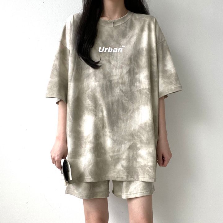 ZllKl Imitation cotton, 2025 trade suit, women's short-sleeved shorts, two New new summer fashion casual sportswear loose