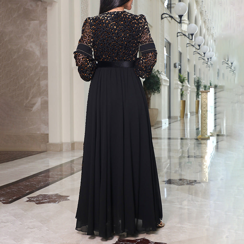 2025 New deep V-neck dress new elegant fashion simple sexy party dress