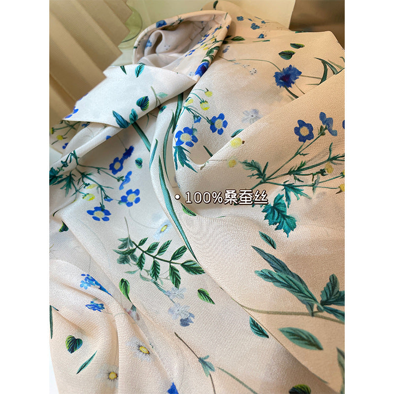 Silk shirt women's spring and summer new design sense chic mulberry silk top wear slim fit high-end shirt