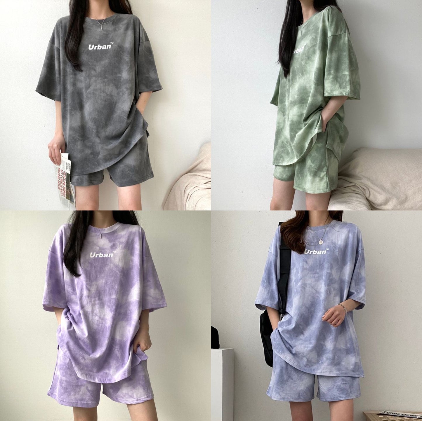 ZllKl Imitation cotton, 2025 trade suit, women's short-sleeved shorts, two New new summer fashion casual sportswear loose