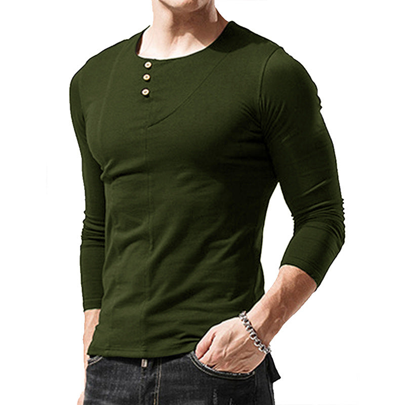 ZLLKL 2025 men's long-sleeved crew neck T-shirt, men's bottoming shirt, Popular trade men's t-shirt, popular clothes wholesale