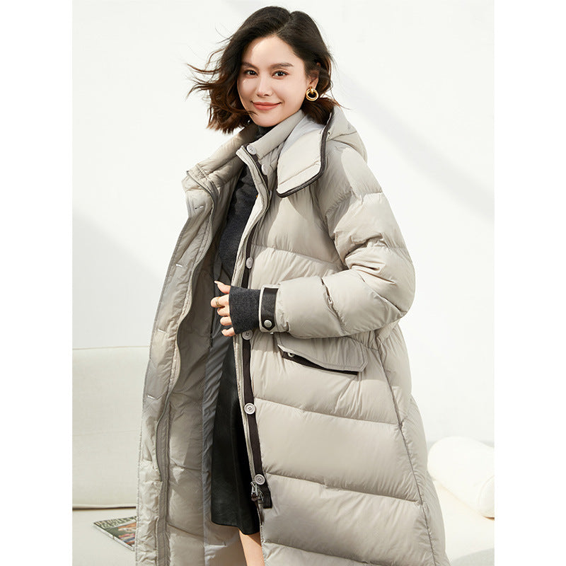 90 white duck down jacket super thick cold-resistant women's design sense 2025 winter Korean version small short Northeast coat