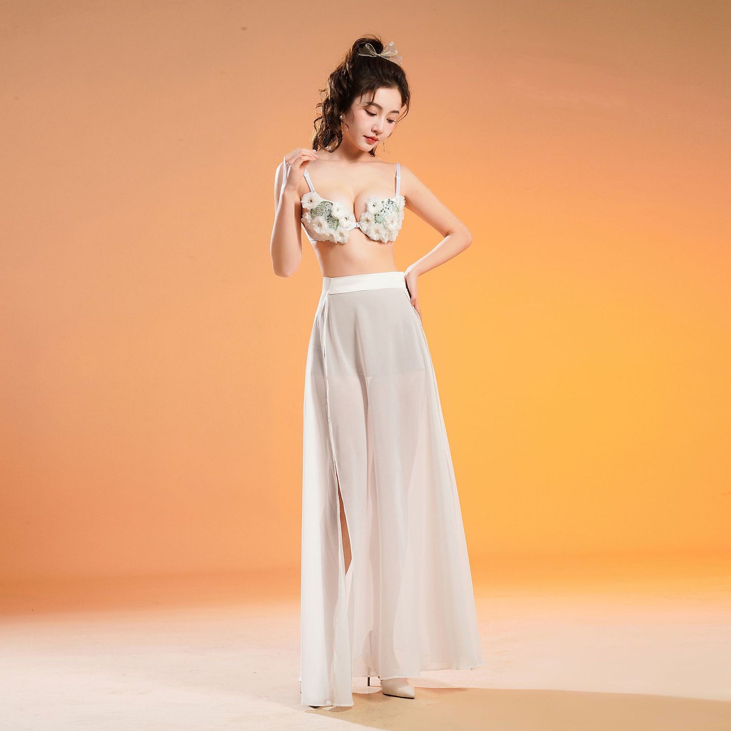 2025 G212/Sexy Perspective Dress Evening Club Car Show Night Club Women's Chiffon Transparent Backless Evening Dress