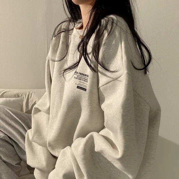 ZLLKL 2025 Sweater women's 2025n oversize large size loose trendy brand pack fleece thickened new women's spring autumn and winter thin
