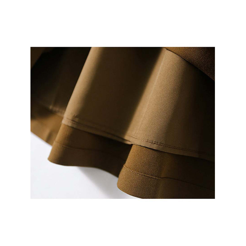 2025 Hepburn high-waisted umbrella skirt, large pendulum medium and long skirt spring and summer new women's skirt