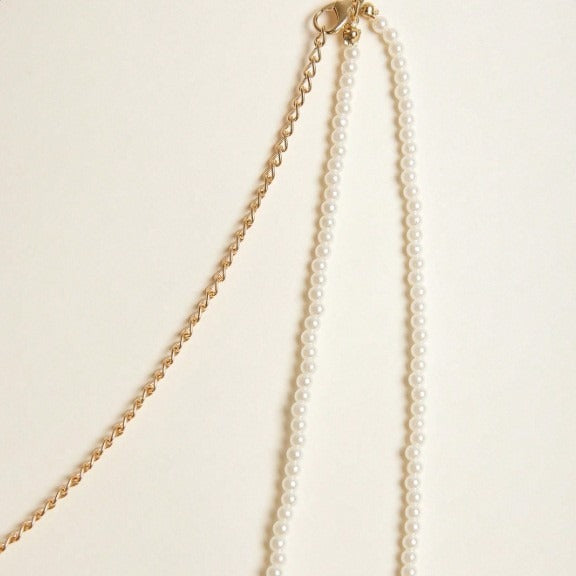 popular New hot-selling pearl chain size pearl splicing gemstone pendant fashion waist chain belt body chain 3444