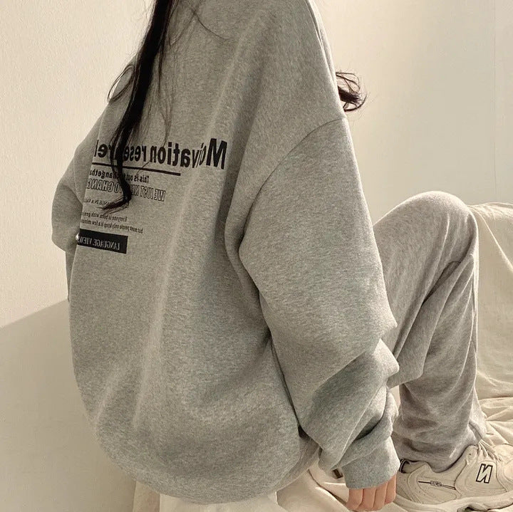 ZLLKL 2025 Sweater women's 2025n oversize large size loose trendy brand pack fleece thickened new women's spring autumn and winter thin