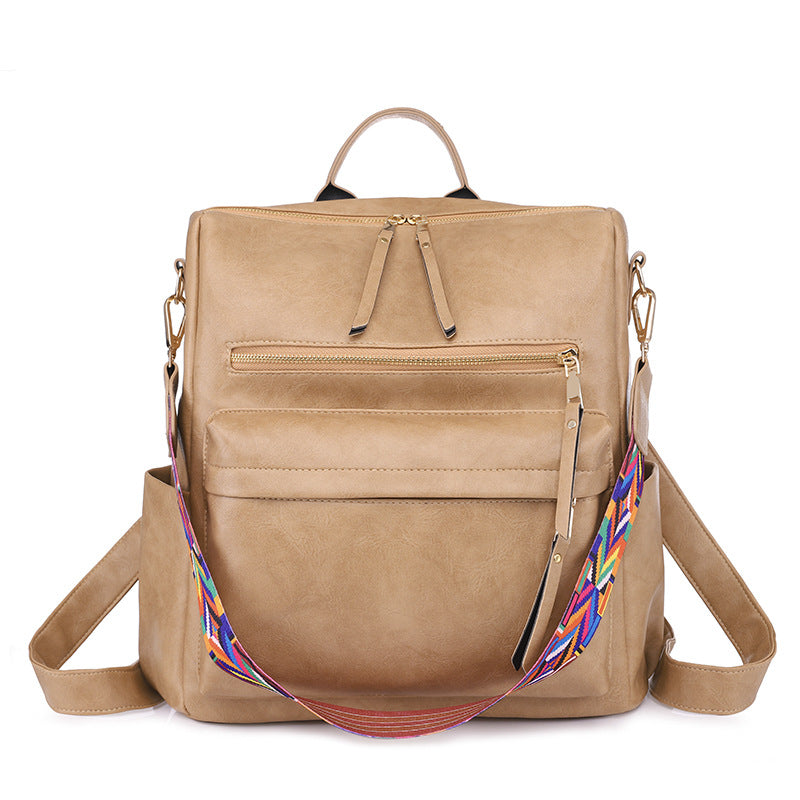 2025 2025 new backpack cute female PU retro home mommy bag, backpack large capacity, girls backpack
