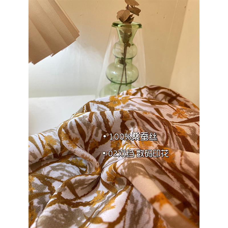 Silk shirt women's popular early spring summer wear new mulberry silk chic high-end shirt with temperament top