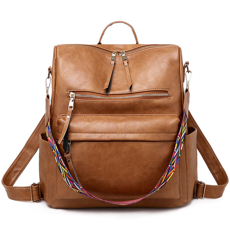 2025 2025 new backpack cute female PU retro home mommy bag, backpack large capacity, girls backpack