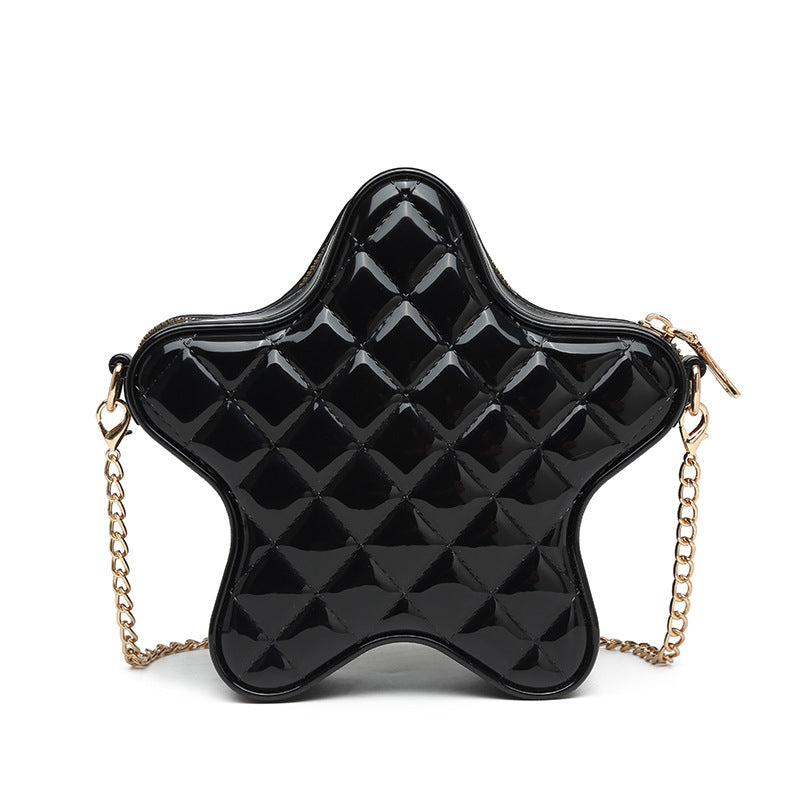 ZLLKL 2025 Bo Hao, Xiaoxiangfeng PVC Pentagon Barbie Jelly Bag, Fashion Versatile Rhombus Bag, Dirty and Easy to Wash, Summer Female Oblique Span
