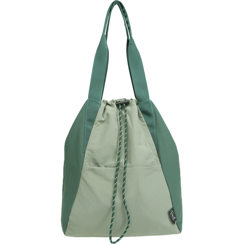 Cross-Border Bag New Nylon Backpack Women's Contrast Color Yoga Sports Bag Large Capacity Handbag Bags