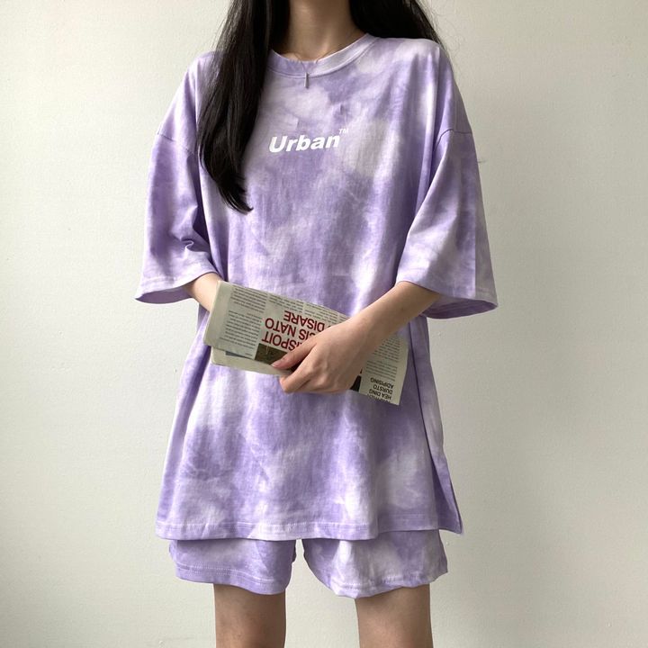 ZllKl Imitation cotton, 2025 trade suit, women's short-sleeved shorts, two New new summer fashion casual sportswear loose