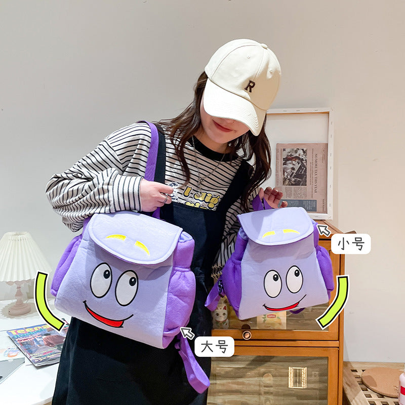 Dora the Explorer Backpack Dora Map Cartoon Crossbody Small Backpack Cute Children Kindergarten Gifts