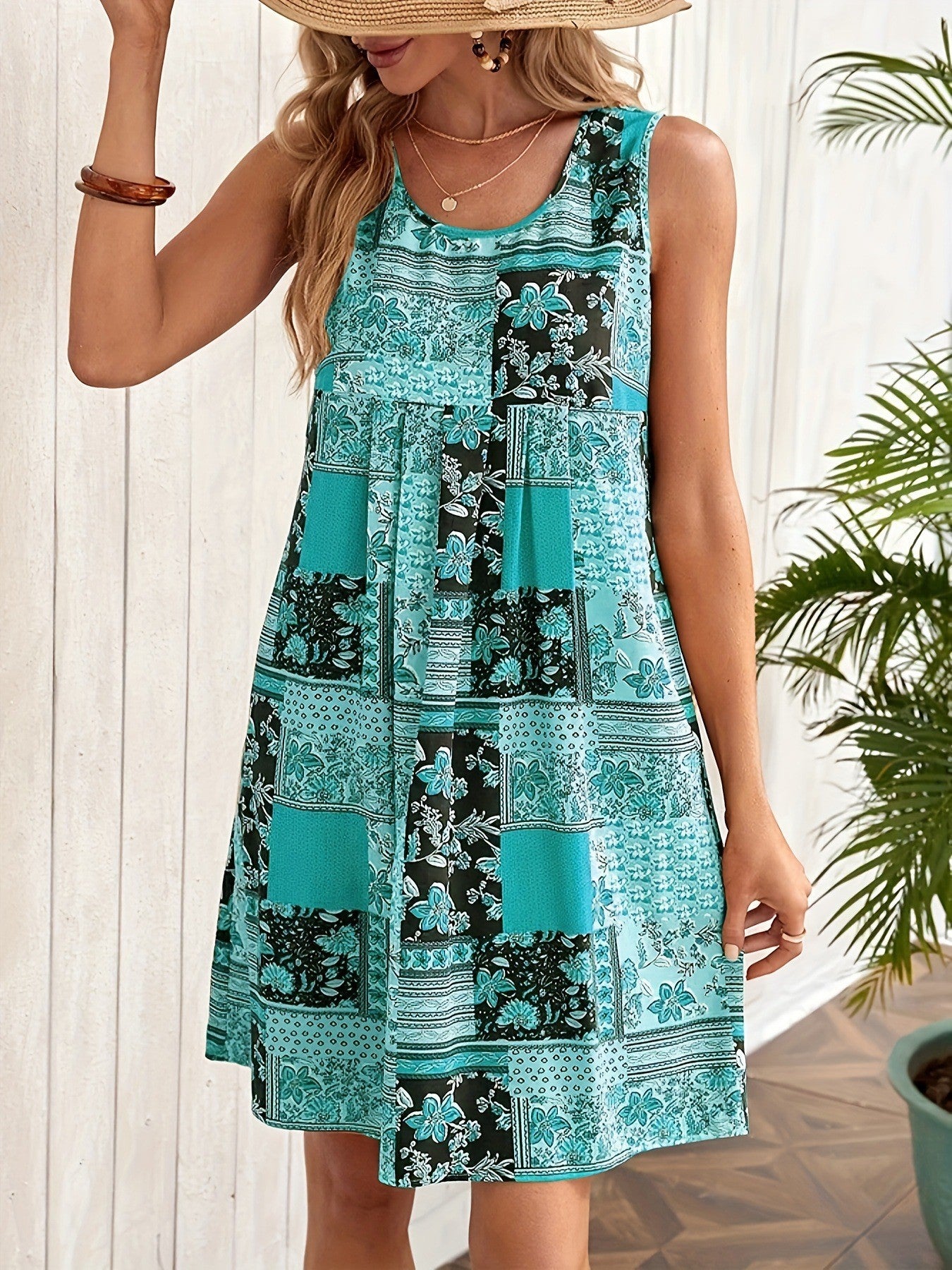 Zllk Spring and Summer Europe and America Cross Border New Women's Clothing Independent Station Fashion Printing Dress Women