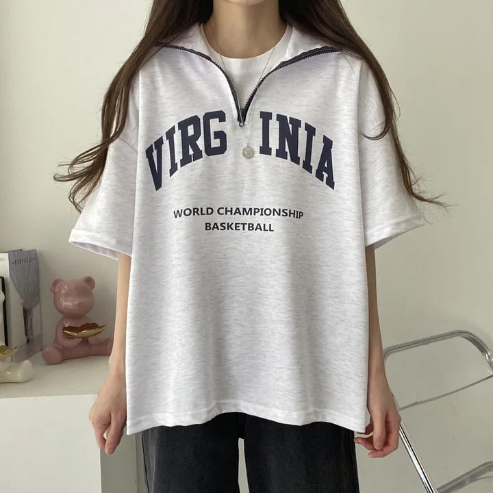 ZllKl Manufacturer Internet celebrity unique chic loose Korean version top T-shirt women's short sleeve design summer New new pull