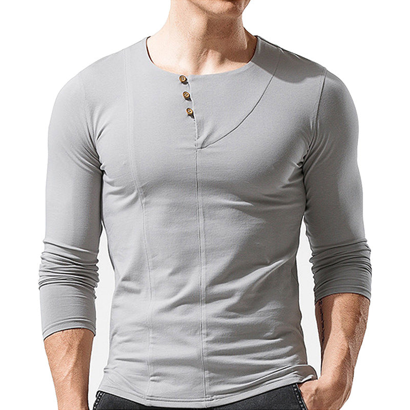 ZLLKL 2025 men's long-sleeved crew neck T-shirt, men's bottoming shirt, Popular trade men's t-shirt, popular clothes wholesale