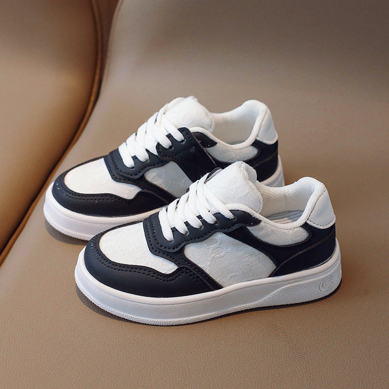 ZllKl Autumn and Winter New Korean Style Children's Sports Casual Shoes Girls Low Top Boys Baby Shoes Running Shoes Fashion