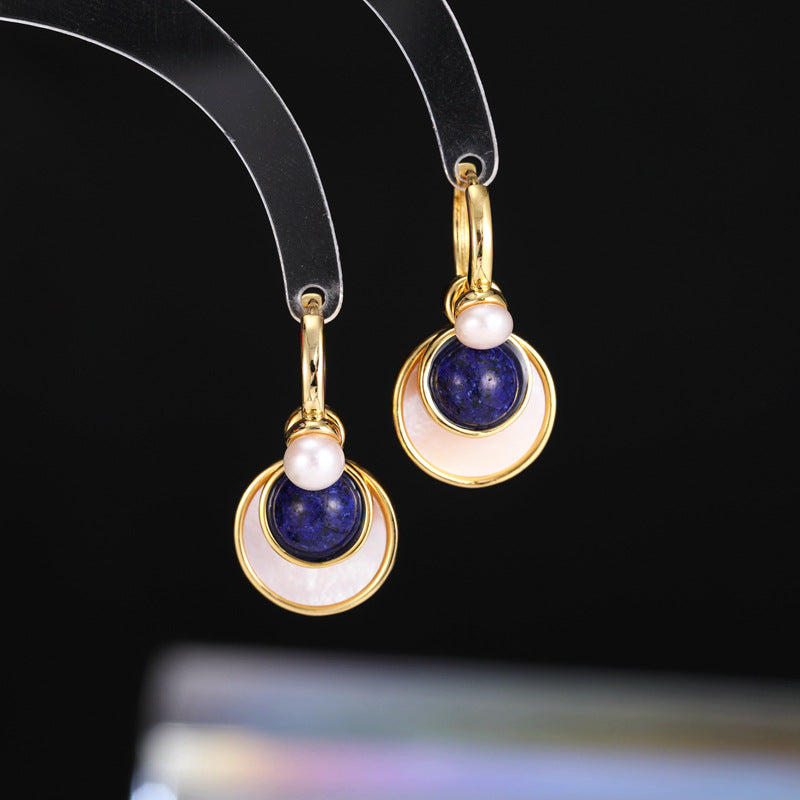 2025 retro earrings, high-end sense niche light luxury pearl earrings, temperament versatile stud earrings, ear buckles, women's spot wholesale