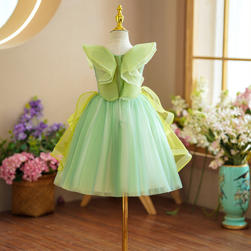 ZllKl Girl's Dress Princess Dress Pettiskirt Children's Catwalk Evening Dress Host Costume for Piano Performance Flower Girl Wedding Dress