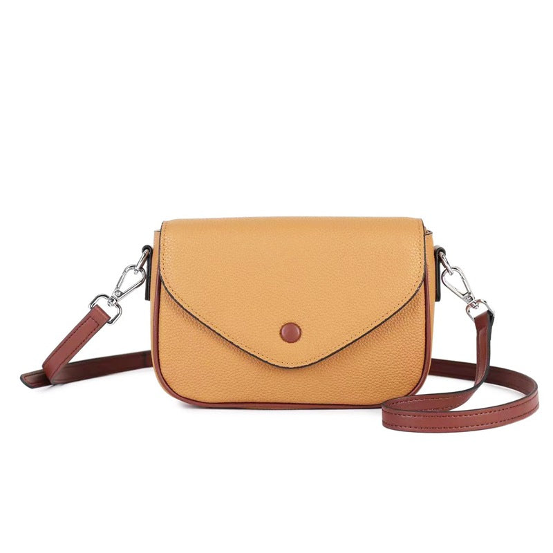 TOGO pattern cowhide small square bag women's messenger high-end leather women's bag versatile casual women's shoulder bag 9805