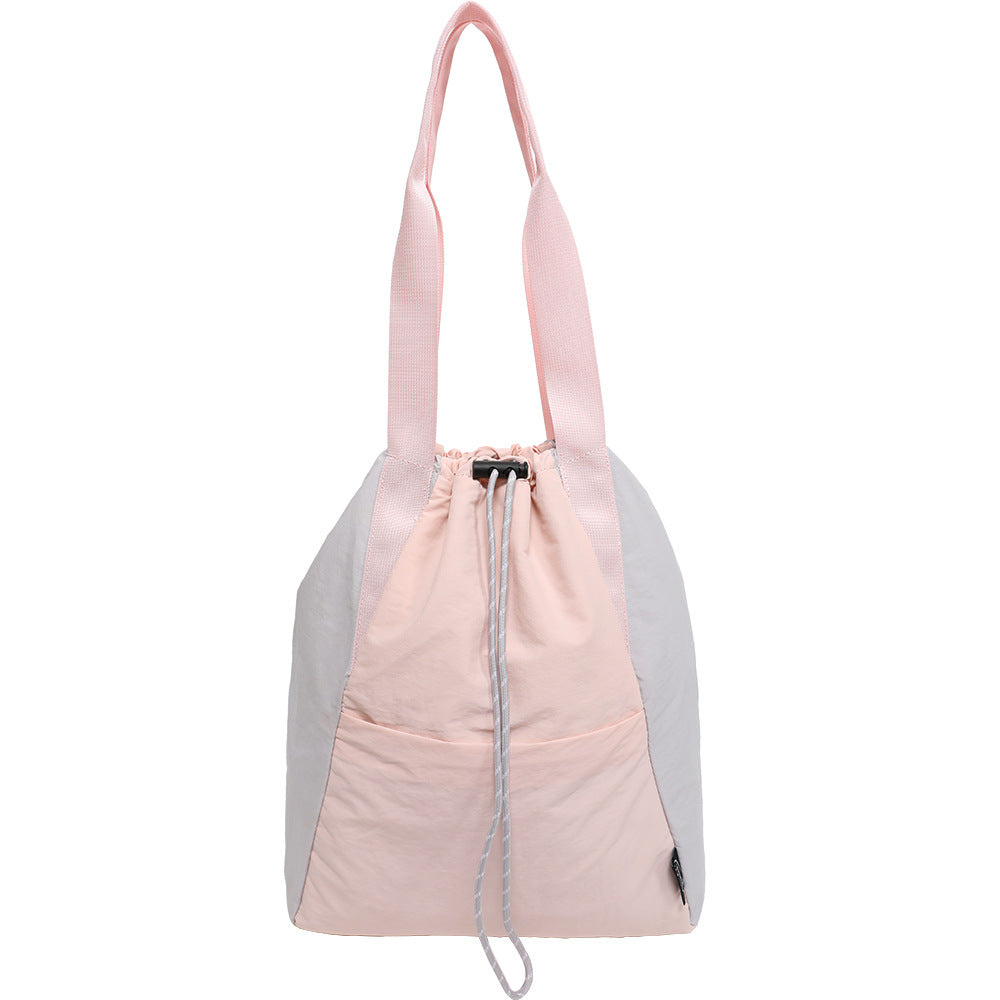Cross-Border Bag New Nylon Backpack Women's Contrast Color Yoga Sports Bag Large Capacity Handbag Bags