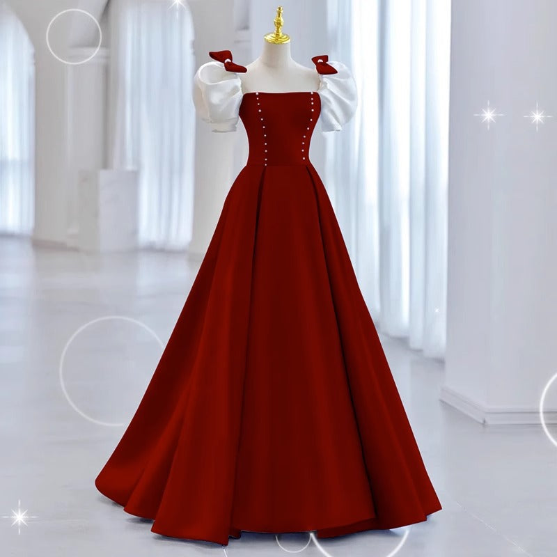 2025 Light blue evening dress women's high-end adult ceremony princess dress on the run haute couture light luxury vocal art test long