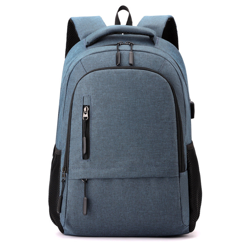 Backpack Men's Cross-Border Backpack Simple Fashion Student Schoolbag Backpack Computer Bag New Printed Logo
