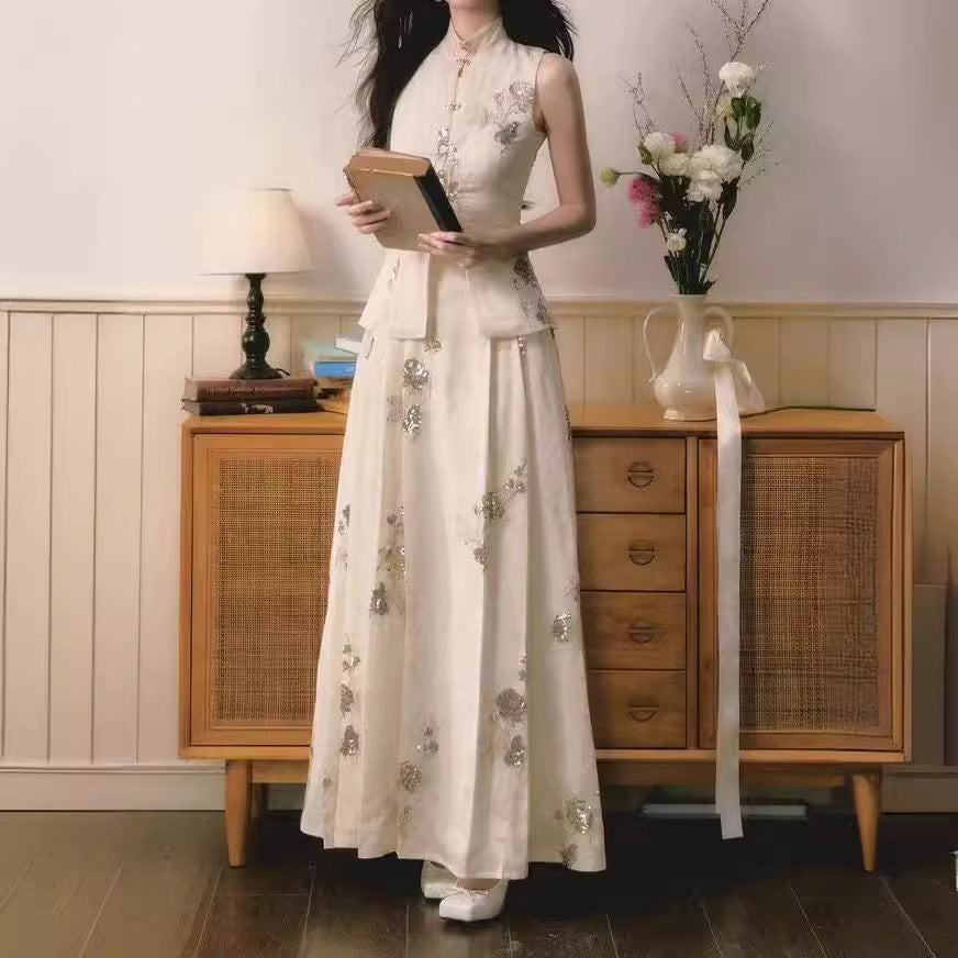 2025 Spot new Chinese style popular summer fashion rich family daughter style gentle and beautiful light luxury retro national style