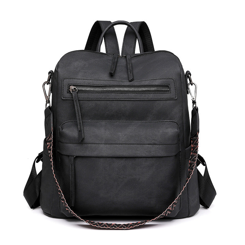 2025 backpack bags backpack women's PU soft leather versatile large-capacity dual-purpose shoulder bag Mommy backpack