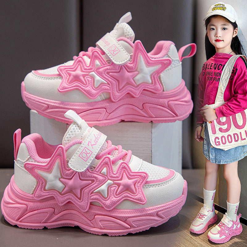 ZllKl Children's Shoes New Spring New Sports Shoes Mesh Breathable Girls Outdoor Climbing Boots One Piece Dropshipping