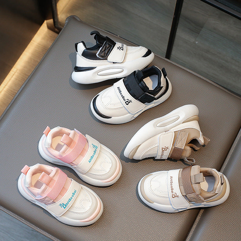 ZllKl Spring and Autumn New Children's Letter Fashion Sneaker Boys and Girls Sports Fashion Casual Running Shoes Dad Shoes