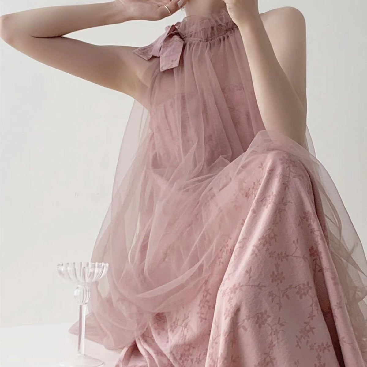 2025 New Chinese neck light raspberry powder jacquard mesh wedding dress photo niche dress fairy dress