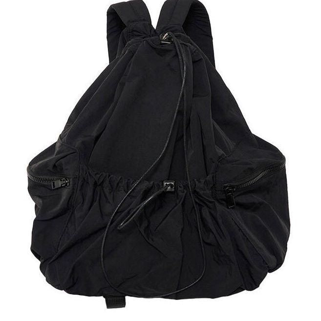 Cross-Border New South Korea Niche Student Nylon Backpack Schoolbag Female Large Capacity Travel Drawstring Backpack