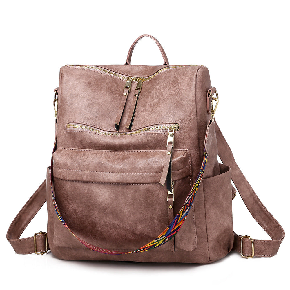 2025 2025 new backpack cute female PU retro home mommy bag, backpack large capacity, girls backpack