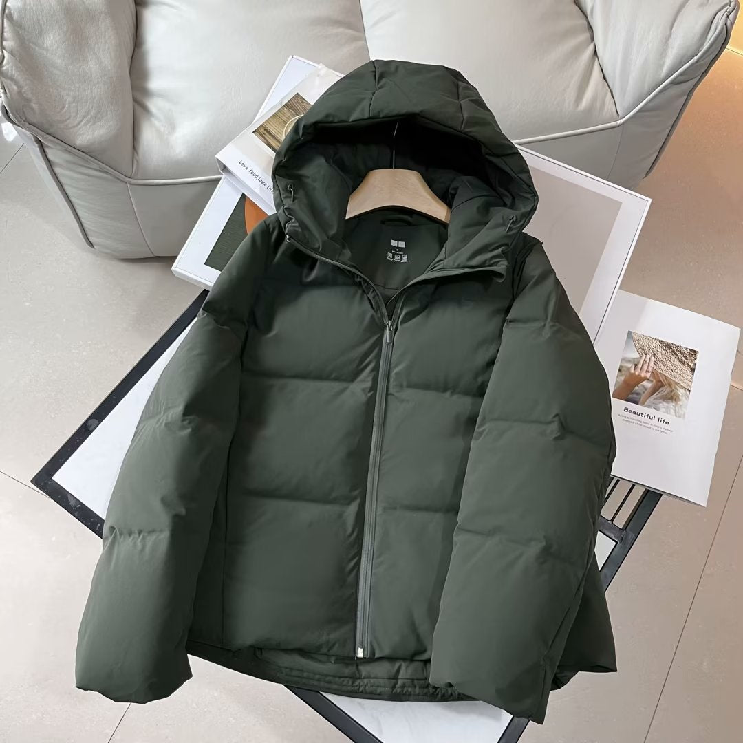 Fitting Room~ Seamless Down Hooded Jacket Thickened Down Jacket Women's Warm 2023 Winter Women's S460920