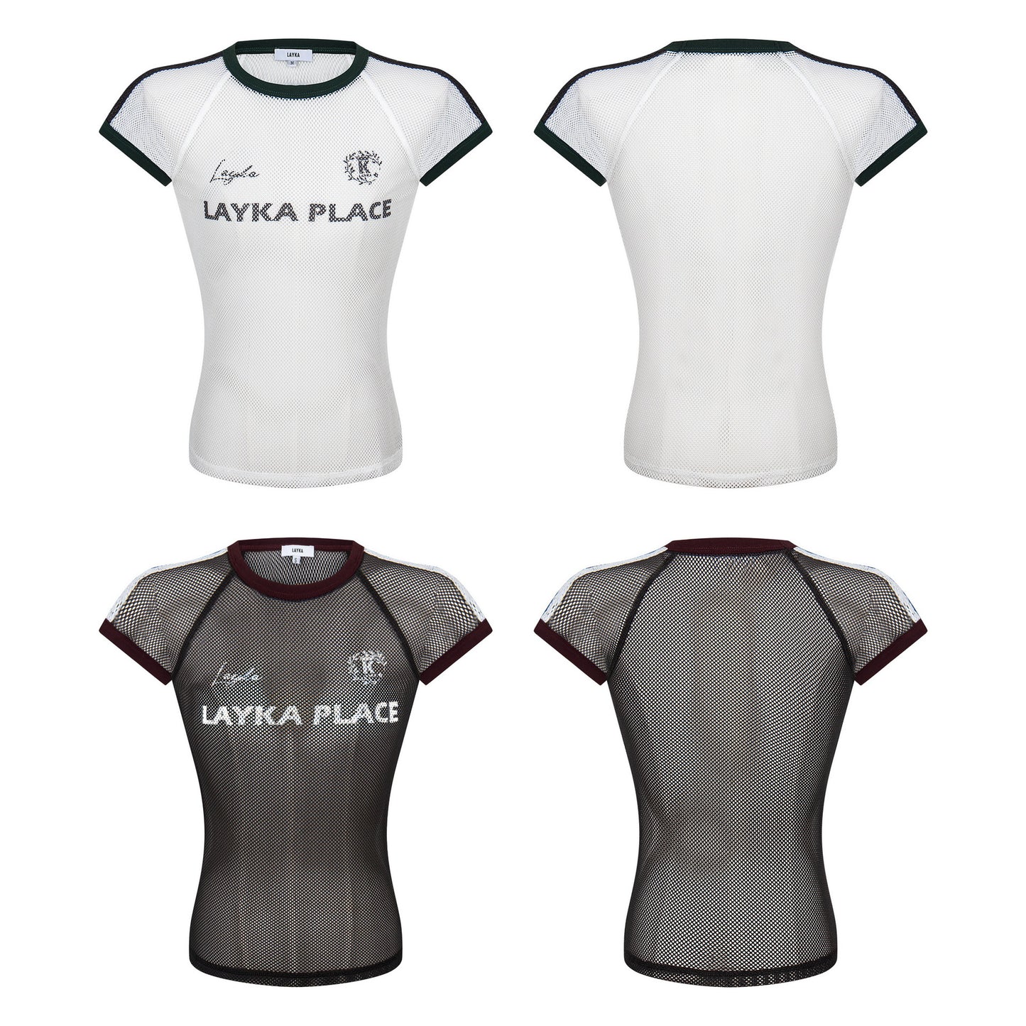 TX220 Trend 2025 Women's Premium Sense Street Tide Grid Breathable Design Short Sleeve Spice Girls Niche Skinny T-Shirt