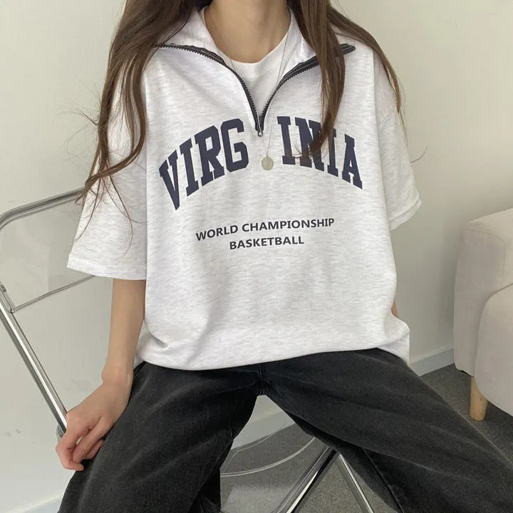 ZllKl Manufacturer Internet celebrity unique chic loose Korean version top T-shirt women's short sleeve design summer New new pull