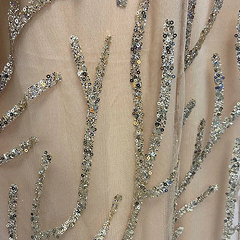 2023 New Gold Heavy Industry Beaded Deluxe Evening Dress Sexy Celebrity Prestige Queen Long Dress Brilliant Adult Dress